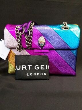 KURT GEIGER KONDON LARGE RAINBOW KENSINGTON SATCHEL